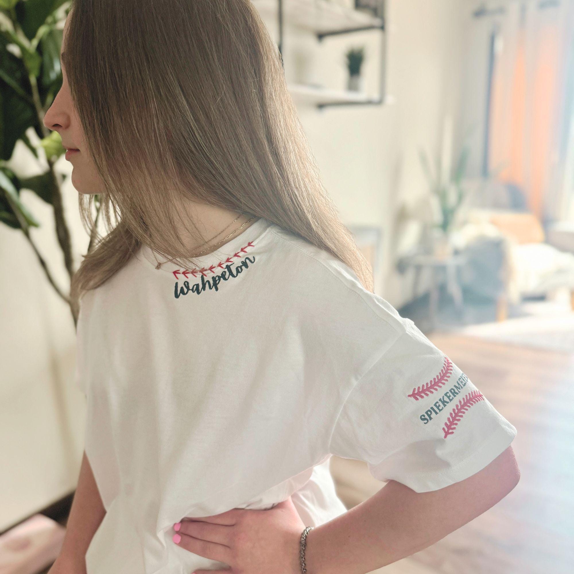 Custom Baseball T-Shirt | Personalized Team Name, Player Number & Last Name | Embroidered Game Day Shirt | Soft T-Shirt | Cute Team Shirt