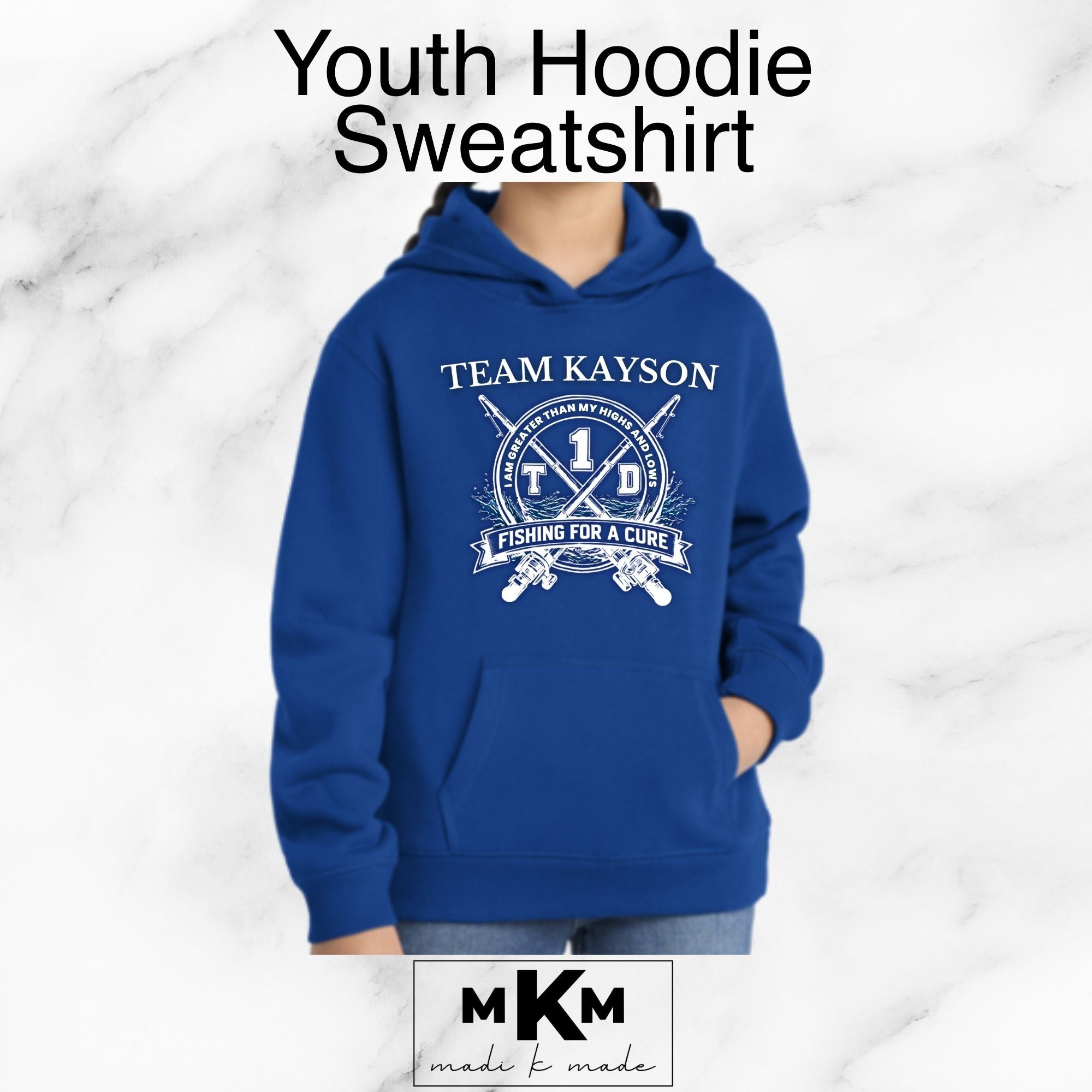 Team Kayson Youth Hoodie (True Royal)