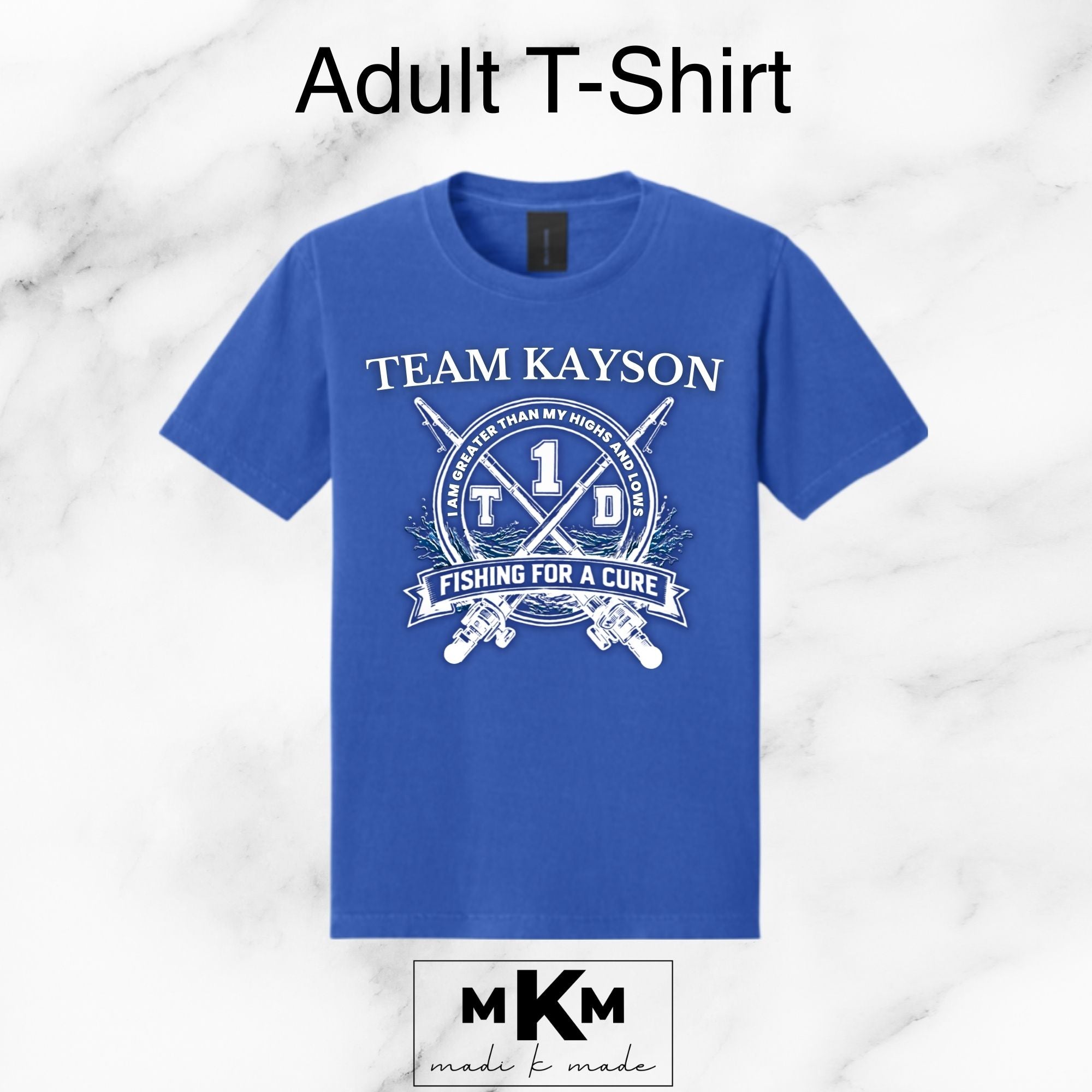 Team Kayson Adult T‑Shirt (Royal Blue)