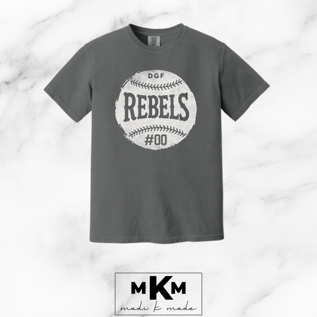 Custom Team Baseball Distressed T-Shirt or Sweatshirt