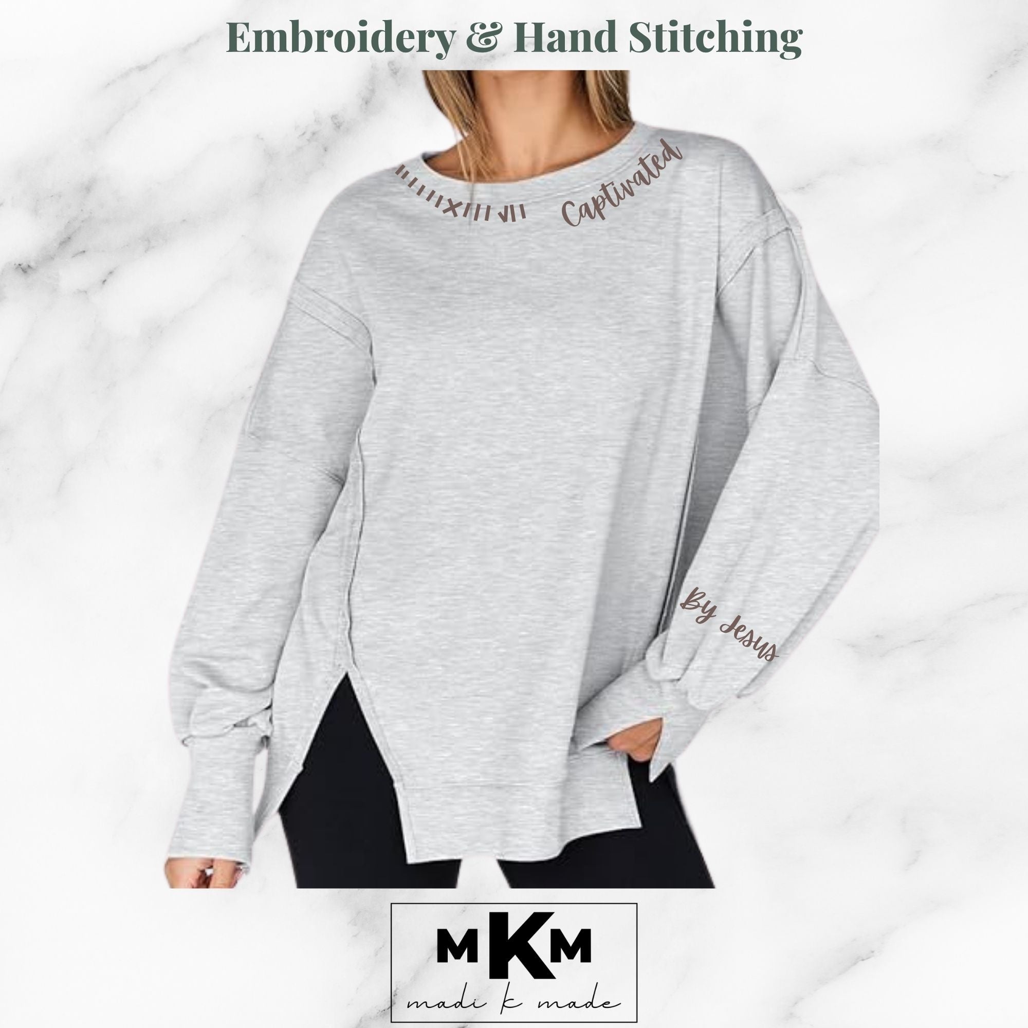 Captivated by Jesus EMBROIDERED Sweatshirt