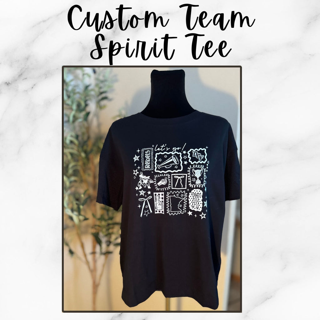 Custom Team Spirit Tee | Heat Press | Fan Collage Design