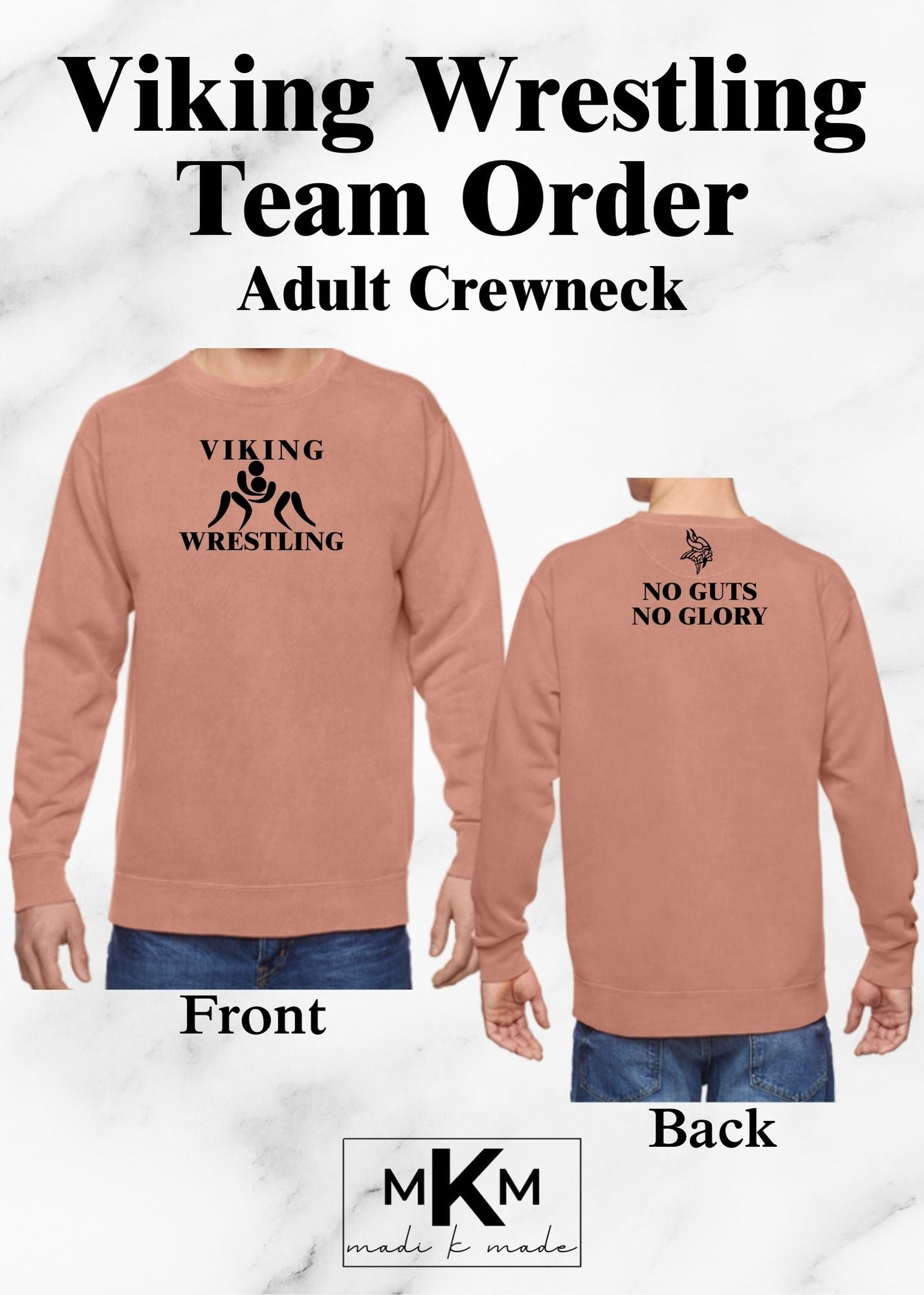 Viking Wrestling Team Sweatshirt Adult & Youth – 2025 Team Order