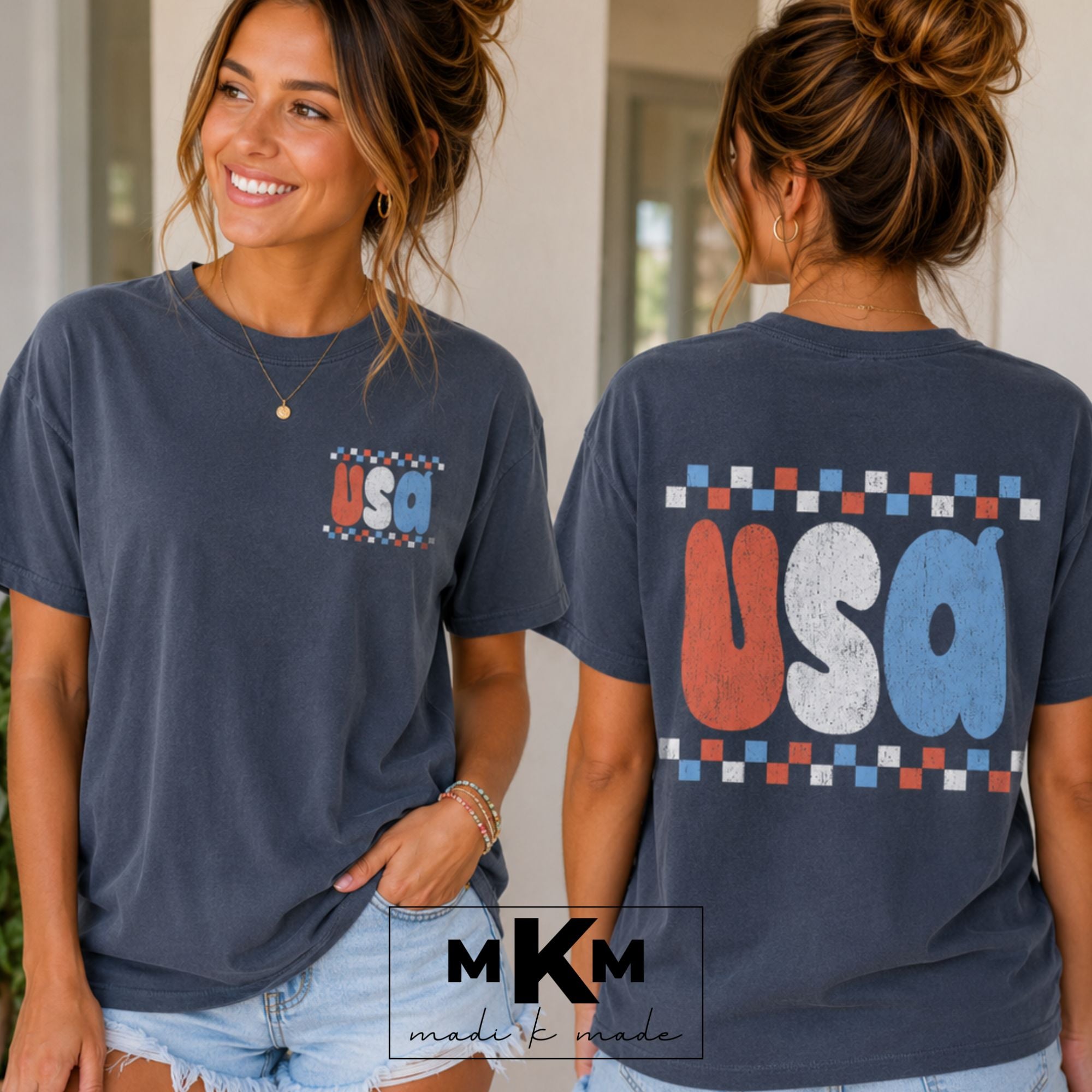 USA Checker Tee
