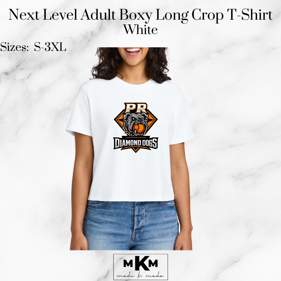 Diamond Dogs Adult Boxy Crop T-Shirt