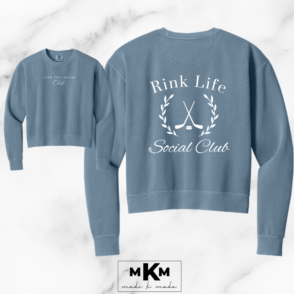 Hockey Boxy Crop Crewneck
