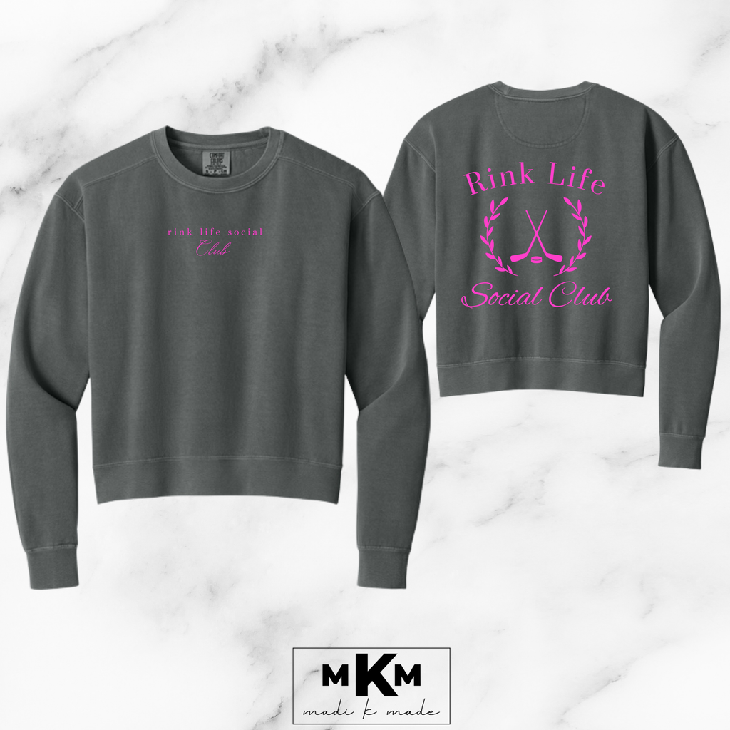 Hockey Boxy Crop Crewneck