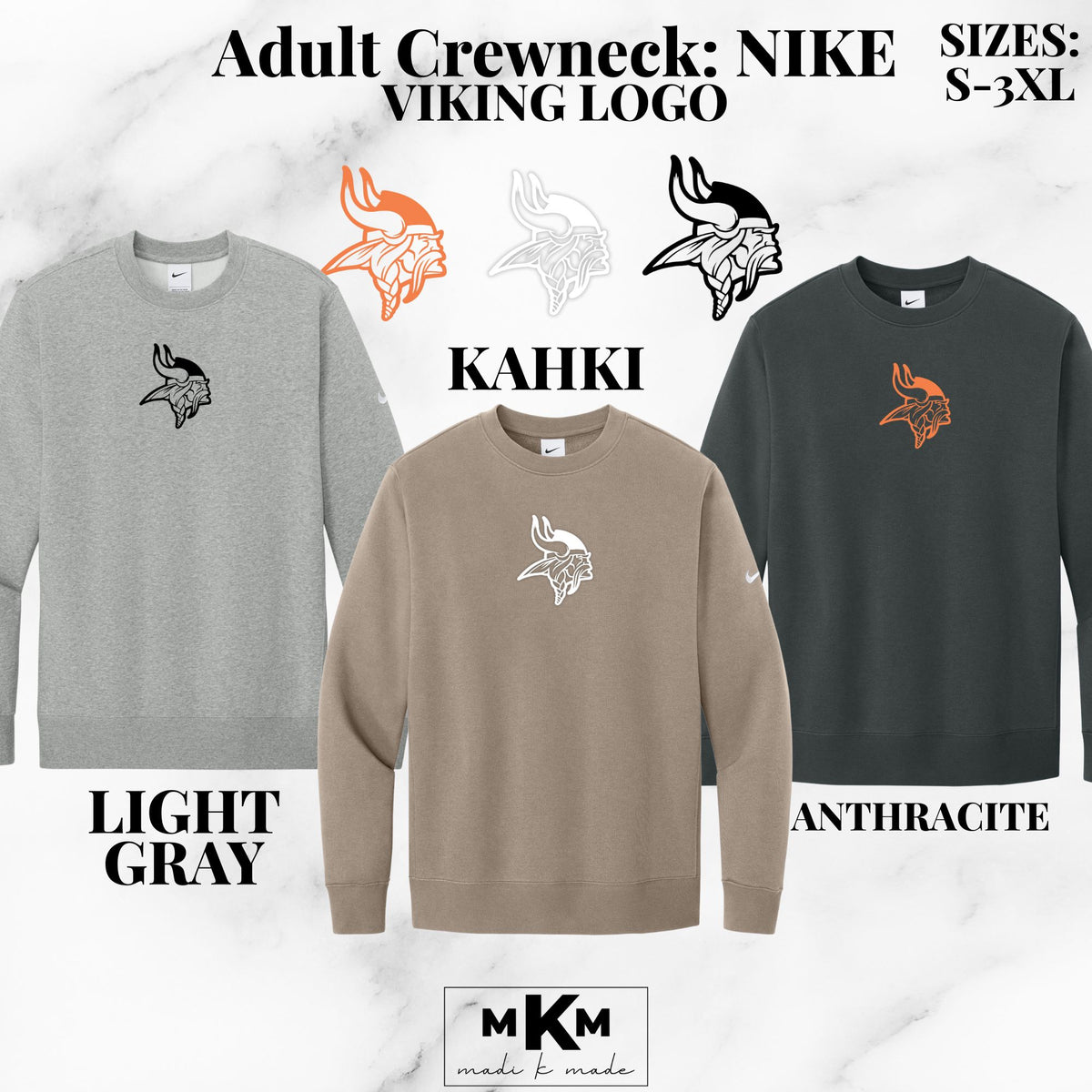Logo Vikings Head PR - Crewnecks
