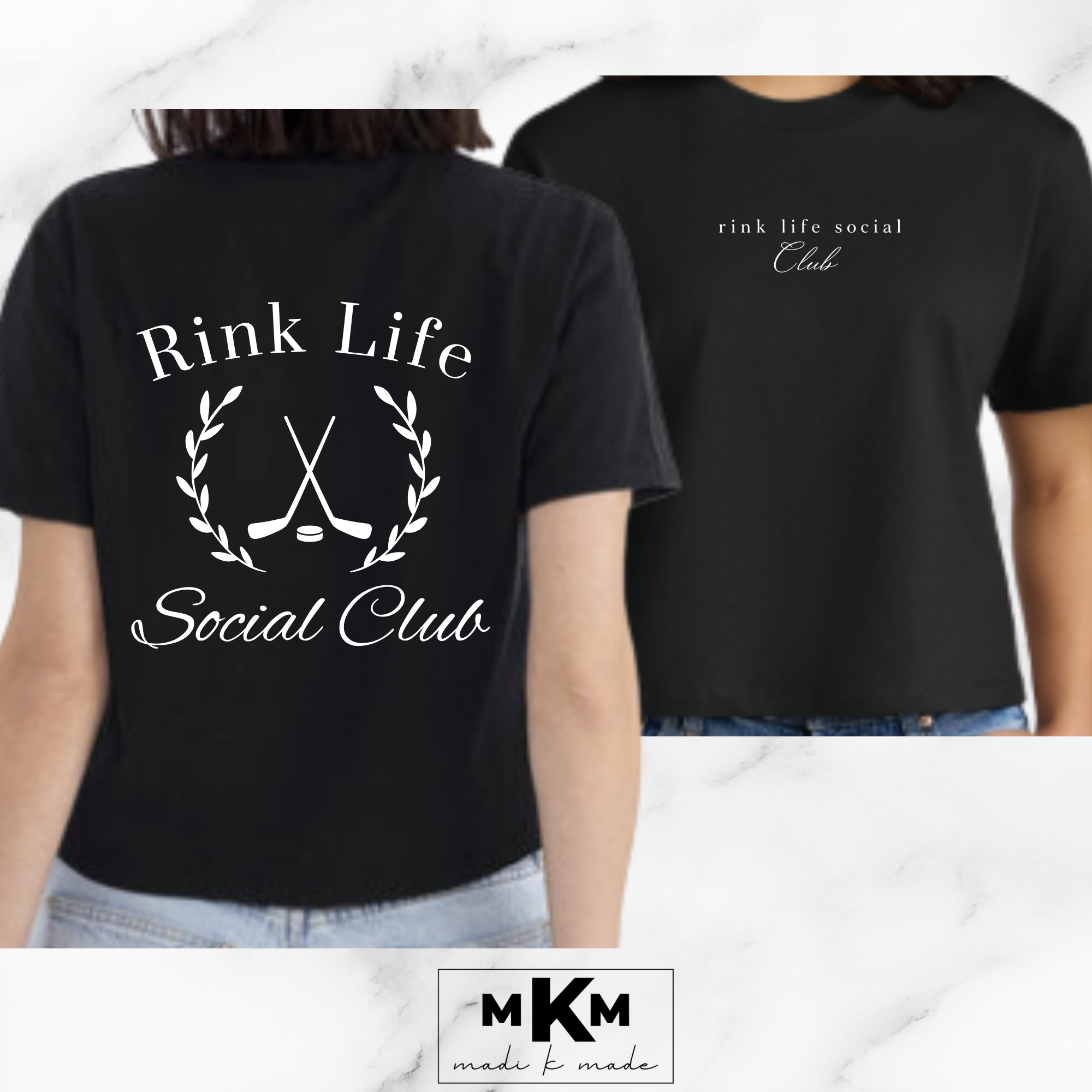 Hockey Adult Boxy CROP T-Shirt