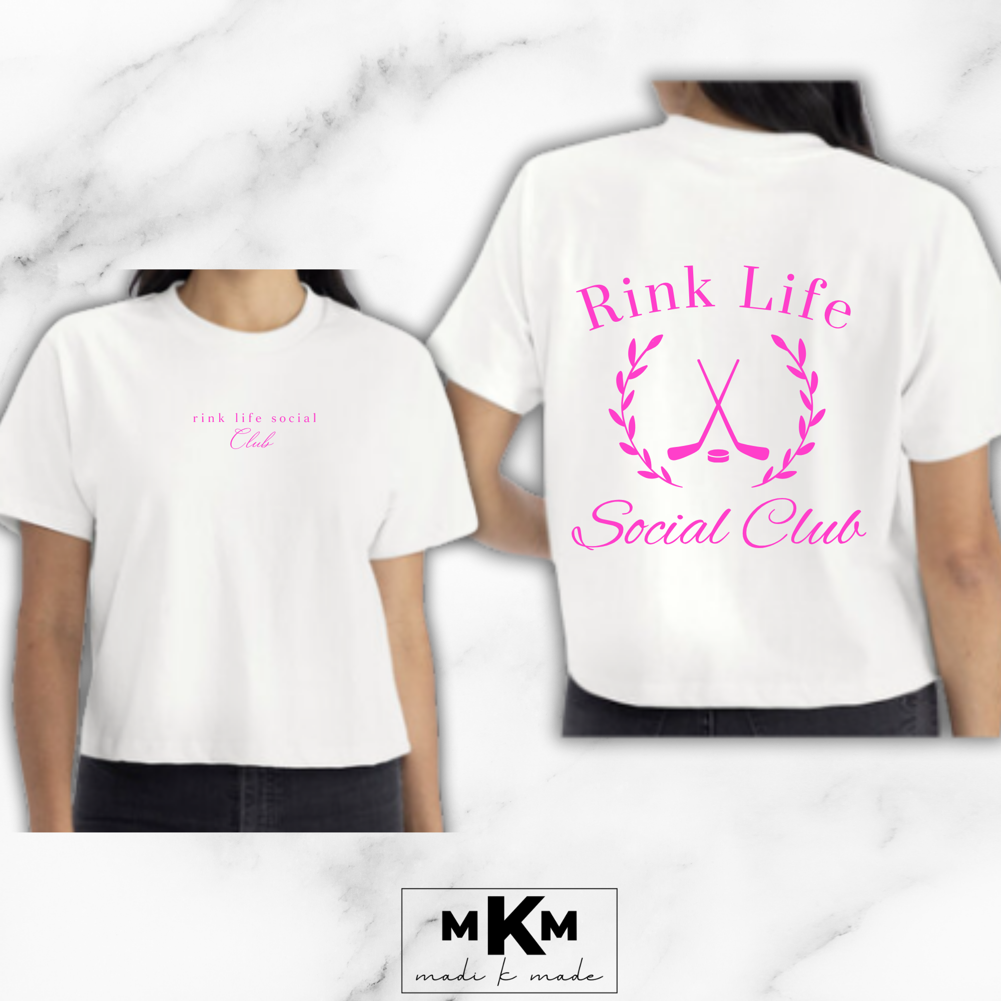 Hockey Adult Boxy CROP T-Shirt