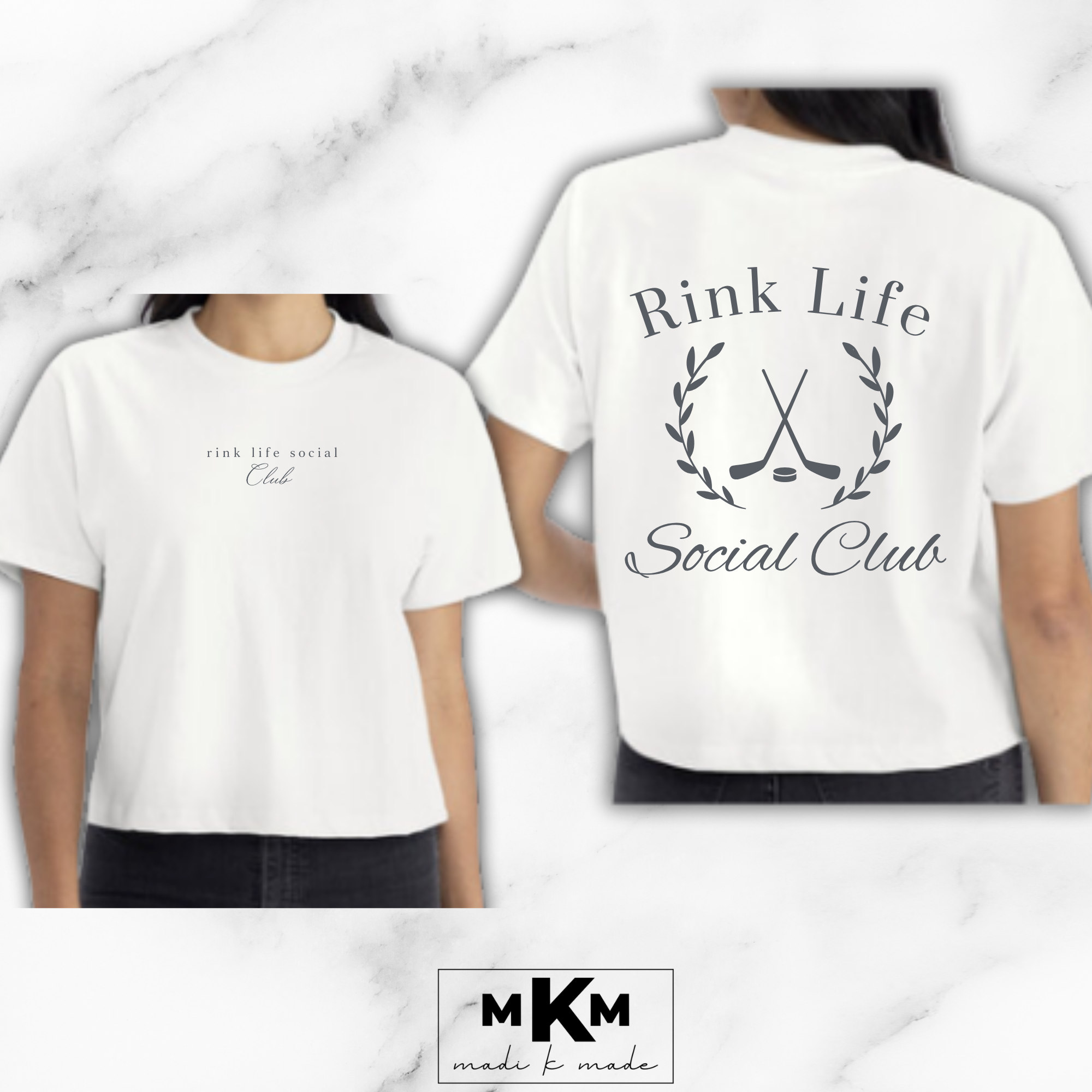 Hockey Adult Boxy CROP T-Shirt
