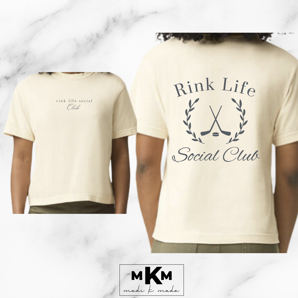 Hockey Adult Boxy CROP T-Shirt