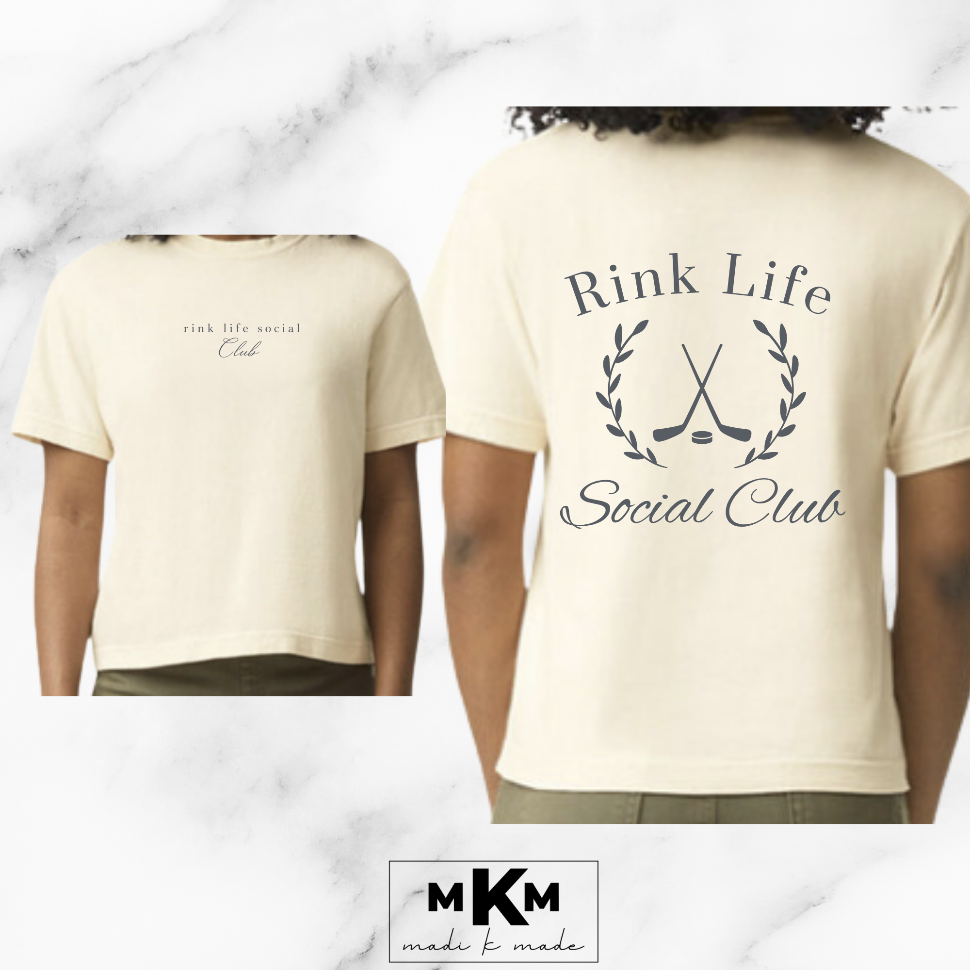 Hockey Adult Boxy CROP T-Shirt