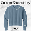 Embroidered Collar Team Crewneck Sweatshirt