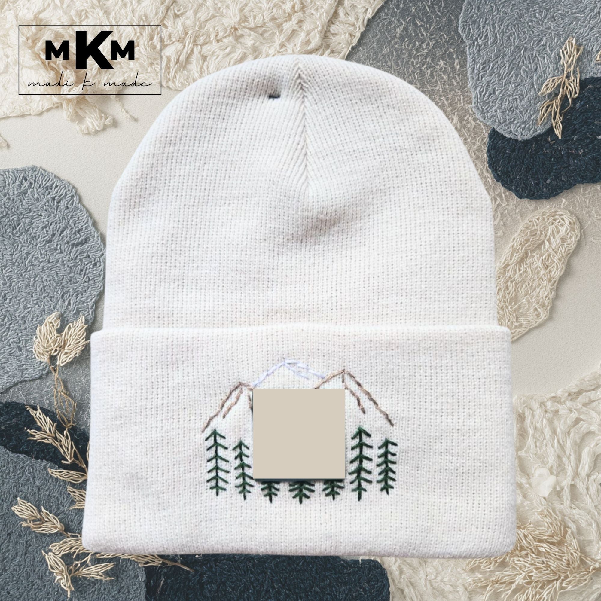 Custom Embroidered Beanie, Personalized Winter Hat, Name or Logo Hat, Adult, One Size, Knit Cuffed Beanie, Custom Designs, Gift for Him Her