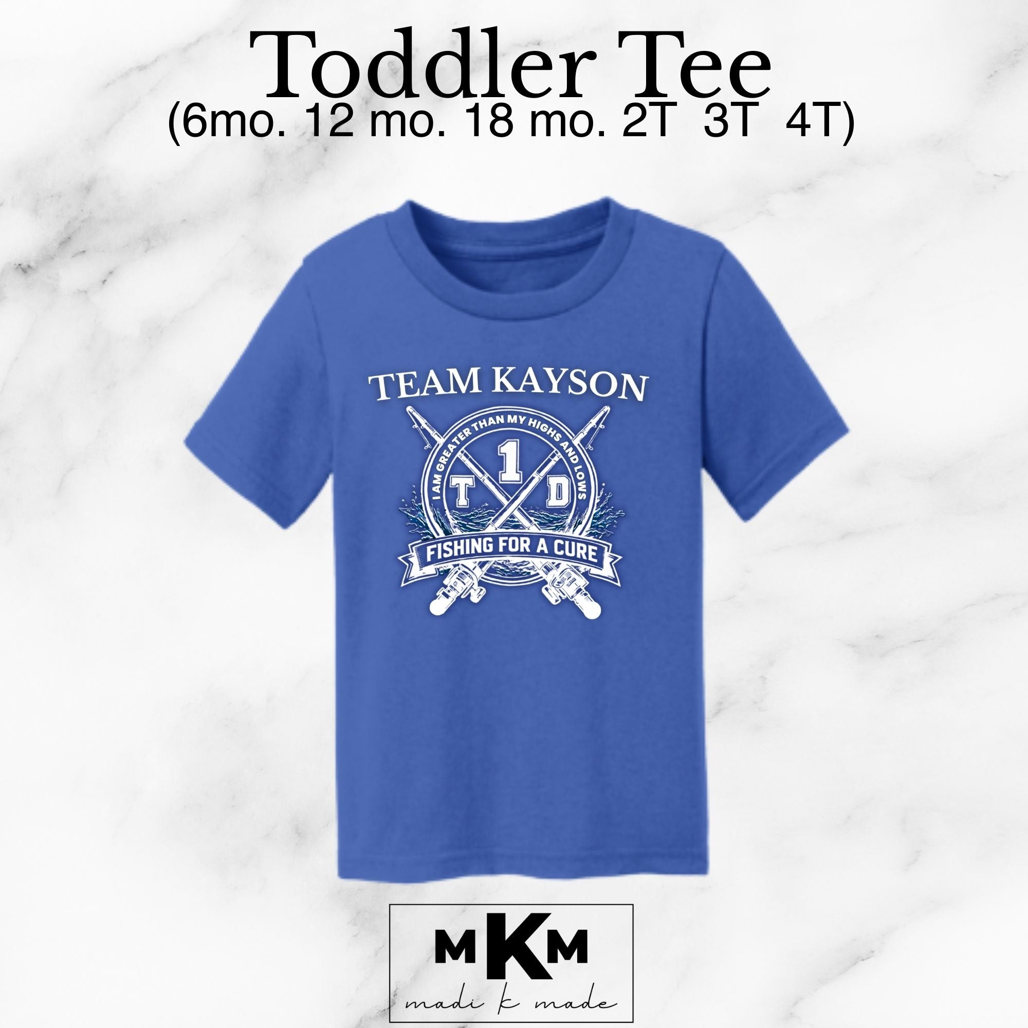 Team Kayson Toddler T‑Shirt (Royal Blue)
