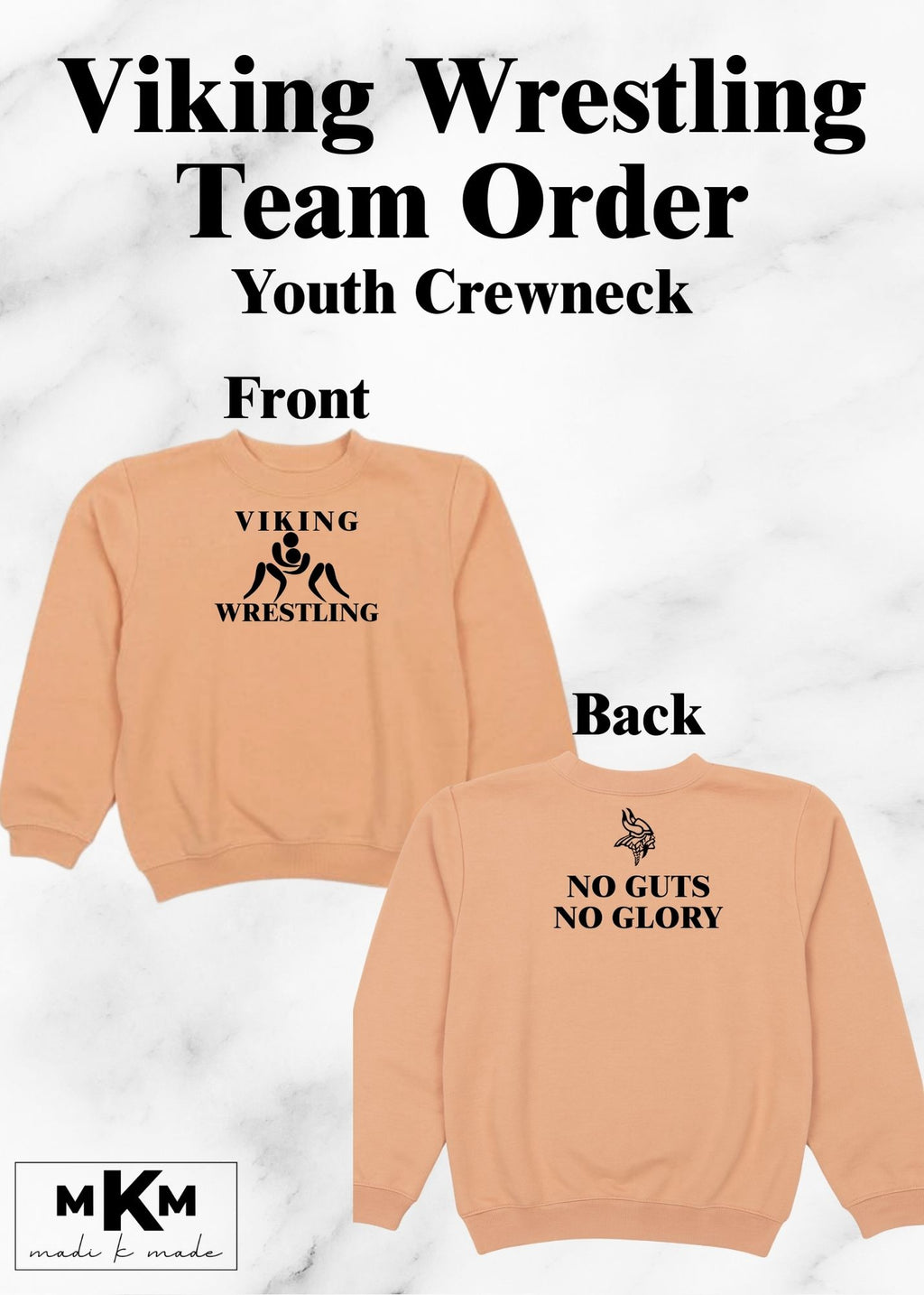 Viking Wrestling Team Sweatshirt Adult & Youth – 2025 Team Order