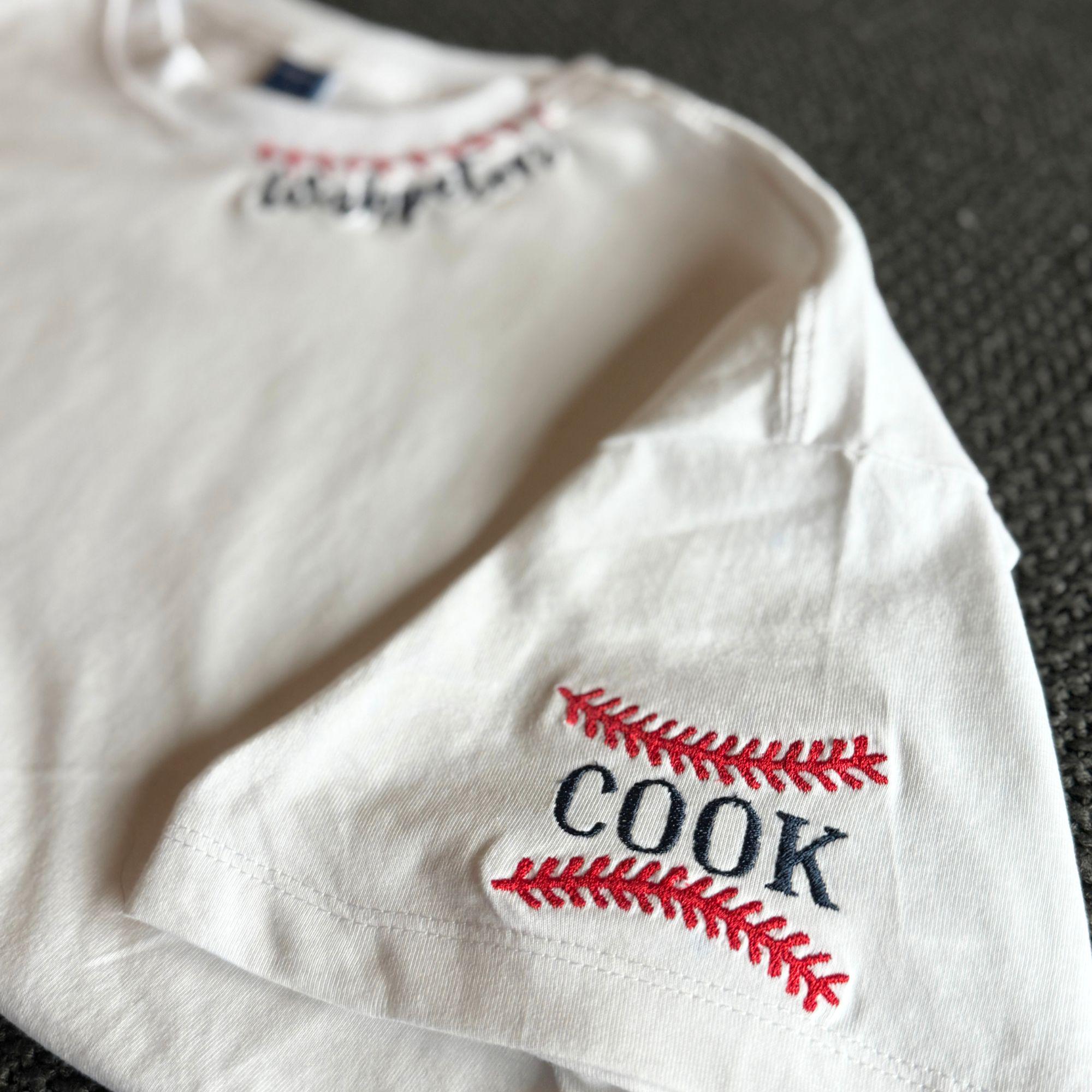 Custom Baseball T-Shirt | Personalized Team Name, Player Number & Last Name | Embroidered Game Day Shirt | Soft T-Shirt | Cute Team Shirt