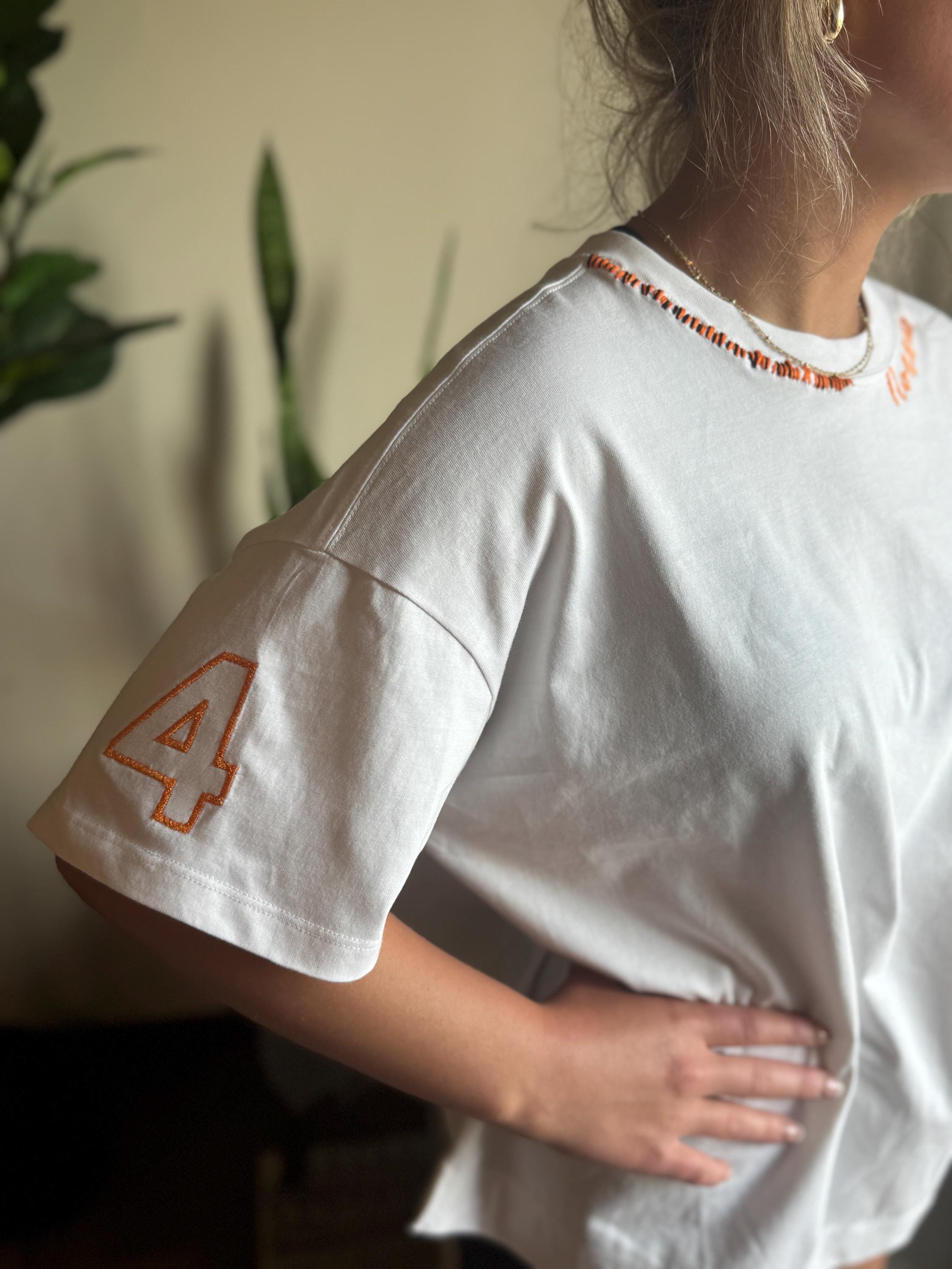 Custom Team T-Shirt | Personalize with Name, Logo, & Number | Choose Stitching Colors for a Unique Look | Perfect for Athletes Teams!