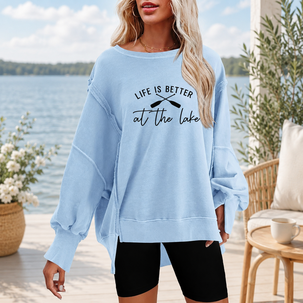 Life Is Better at the Lake Oversized Sweatshirt