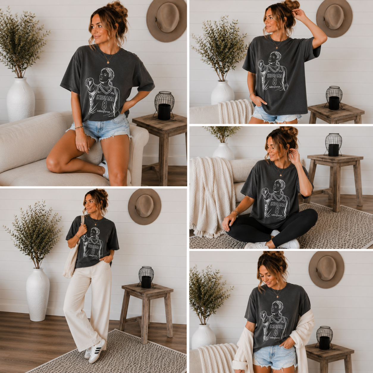 Sophie Cunningham Pointing Graphic Tee | Basketball Fan Shirt | Unisex Heavy Cotton Tee | Indiana #8 Inspired