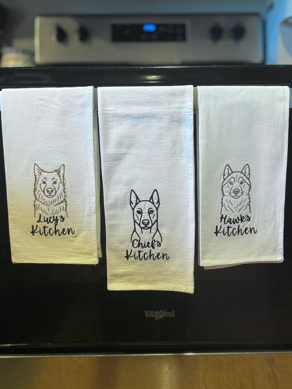 Customized Pet Flour Sack Towels - Personalized Towels featuring Your Beloved Pet's Name - Perfect for Dogs, Cats, and More - 30x30 Inches!