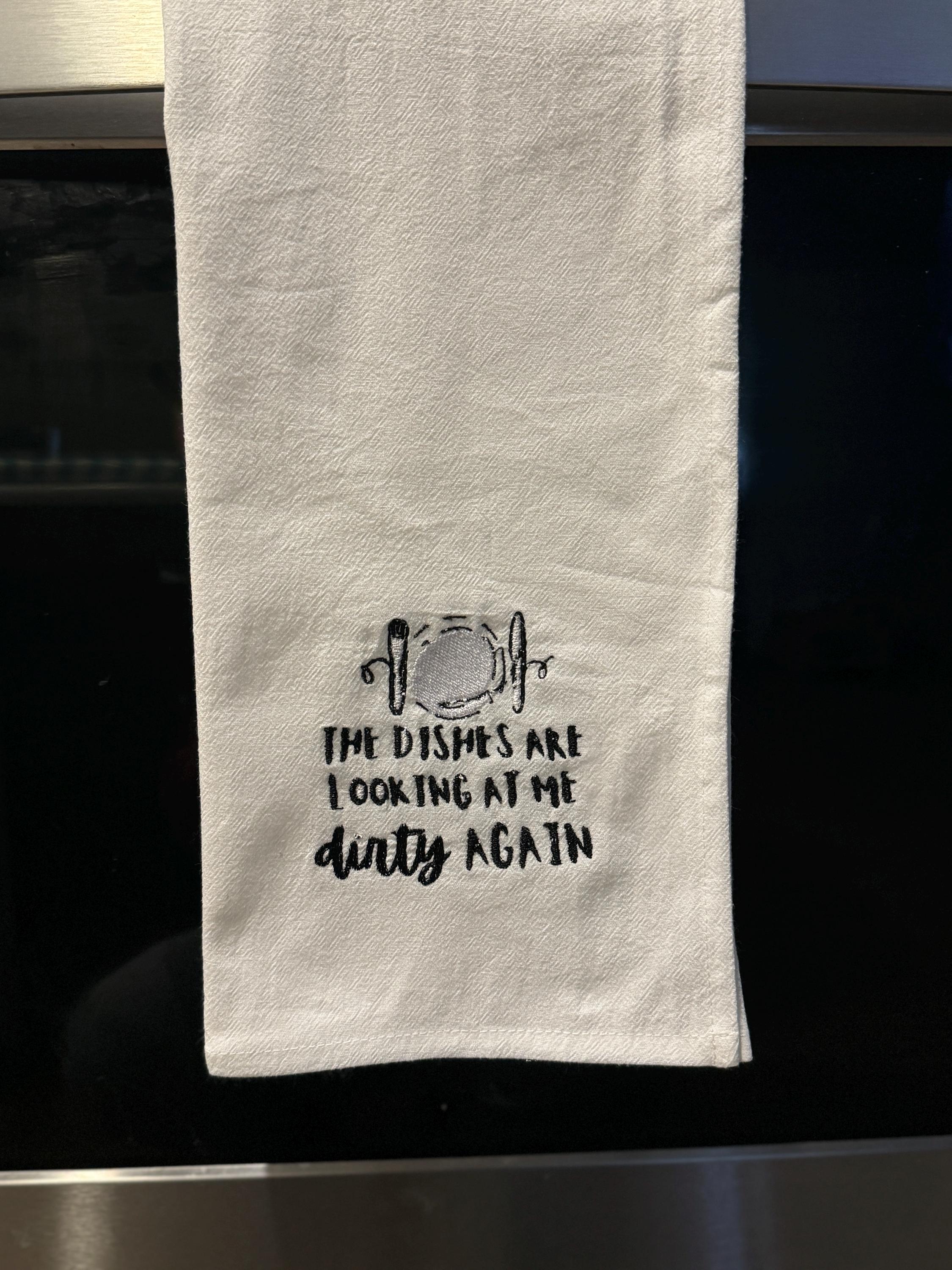Personalized Embroidered Flour Sack Towels - Custom Kitchen Towels - Unique Gifts - Home Décor - 30x30 Inches