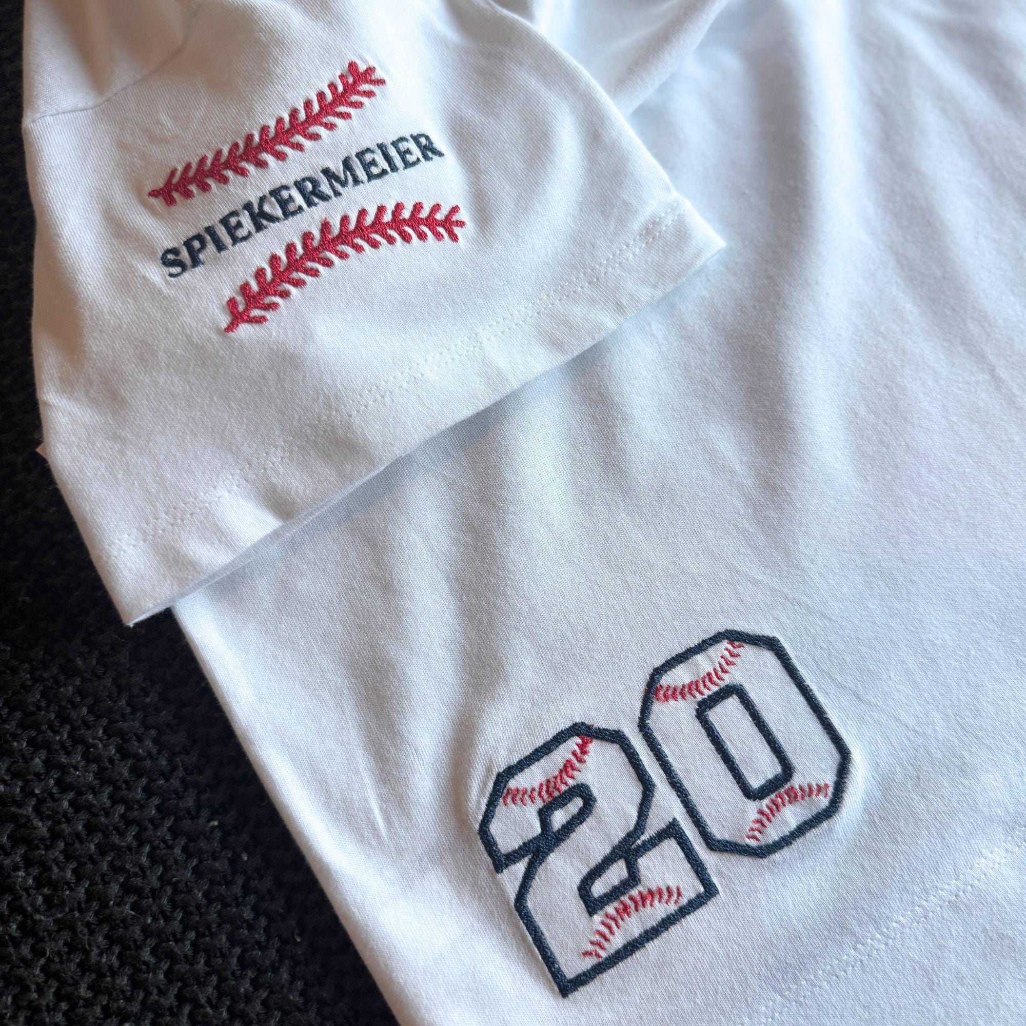 Custom Baseball T-Shirt | Personalized Team Name, Player Number & Last Name | Embroidered Game Day Shirt | Soft T-Shirt | Cute Team Shirt