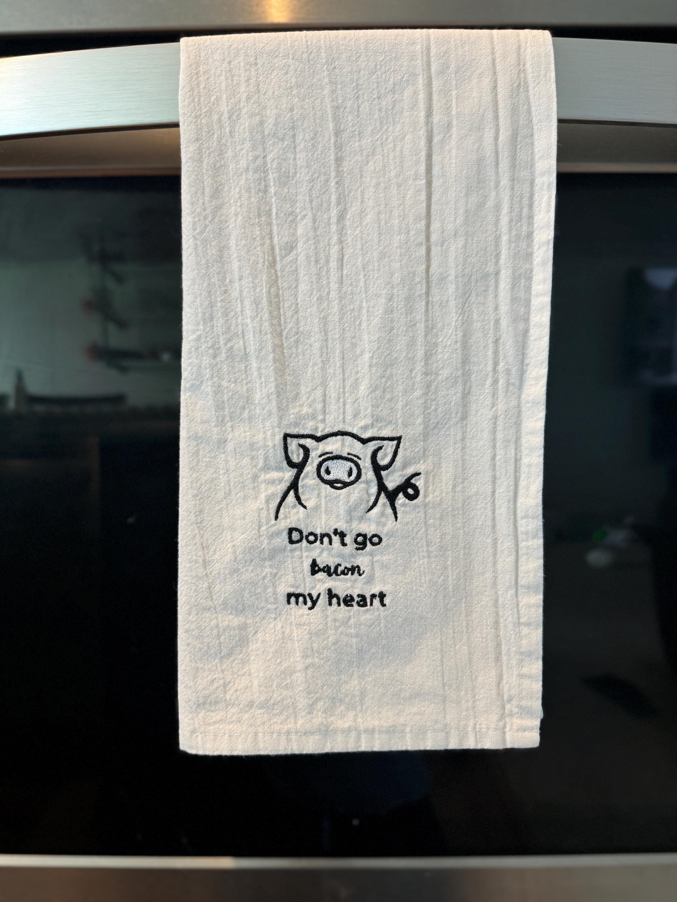 Personalized Embroidered Flour Sack Towels - Custom Kitchen Towels - Unique Gifts - Home Décor - 30x30 Inches