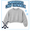 Embroidered Crop Crewneck