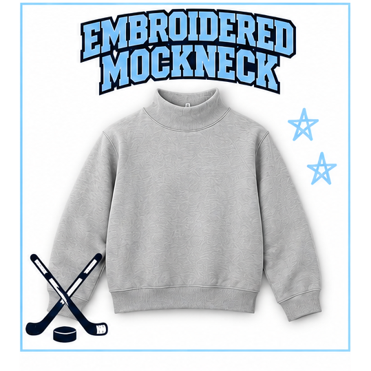 Embroidered Mockneck