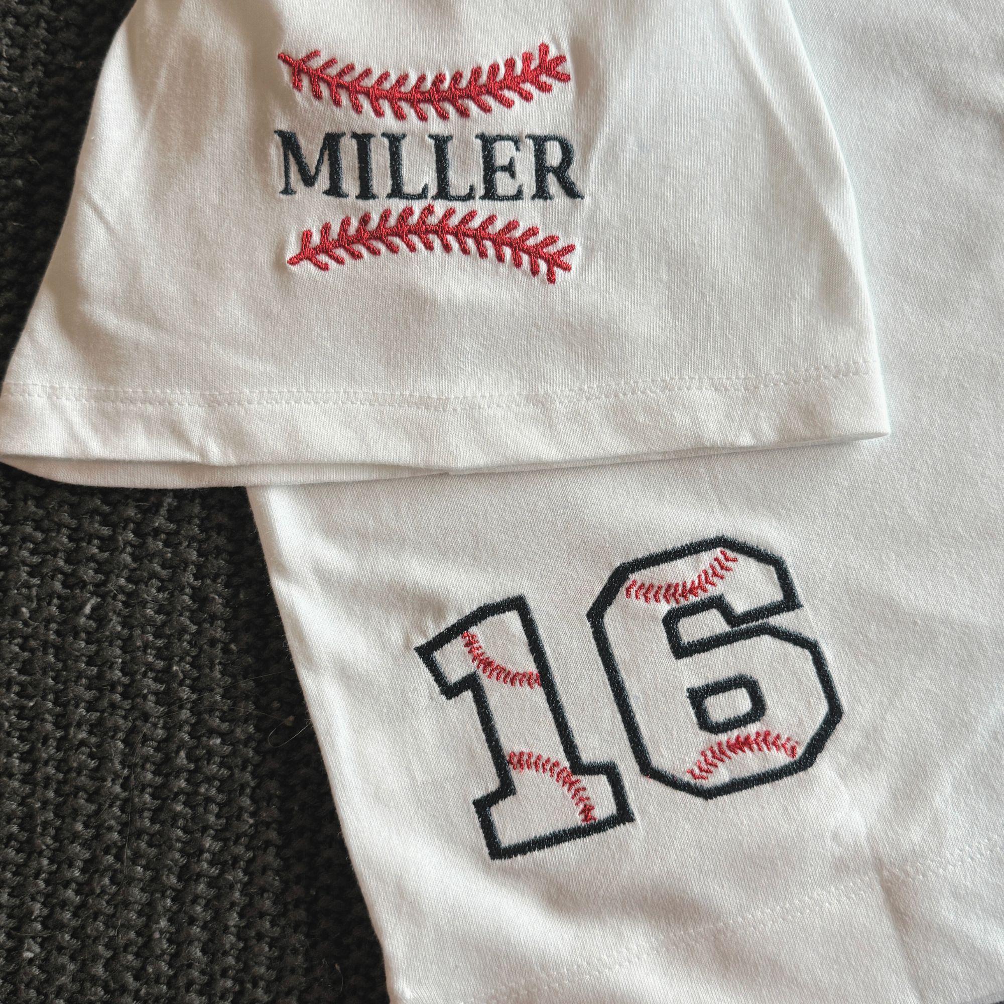 Custom Baseball T-Shirt | Personalized Team Name, Player Number & Last Name | Embroidered Game Day Shirt | Soft T-Shirt | Cute Team Shirt