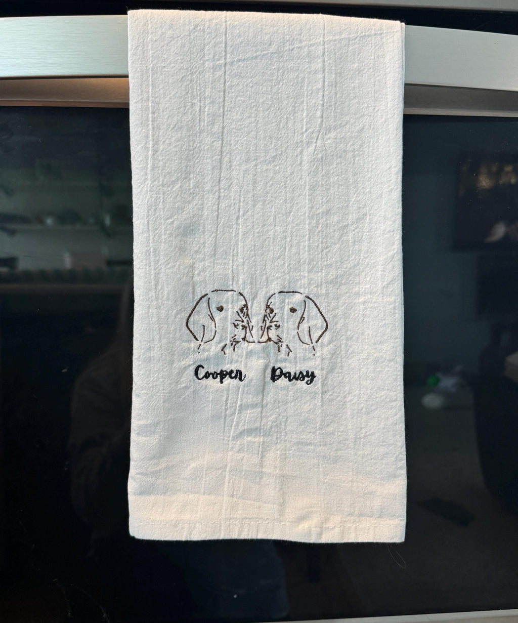 Personalized Embroidered Flour Sack Towels - Custom Kitchen Towels - Unique Gifts - Home Décor - 30x30 Inches