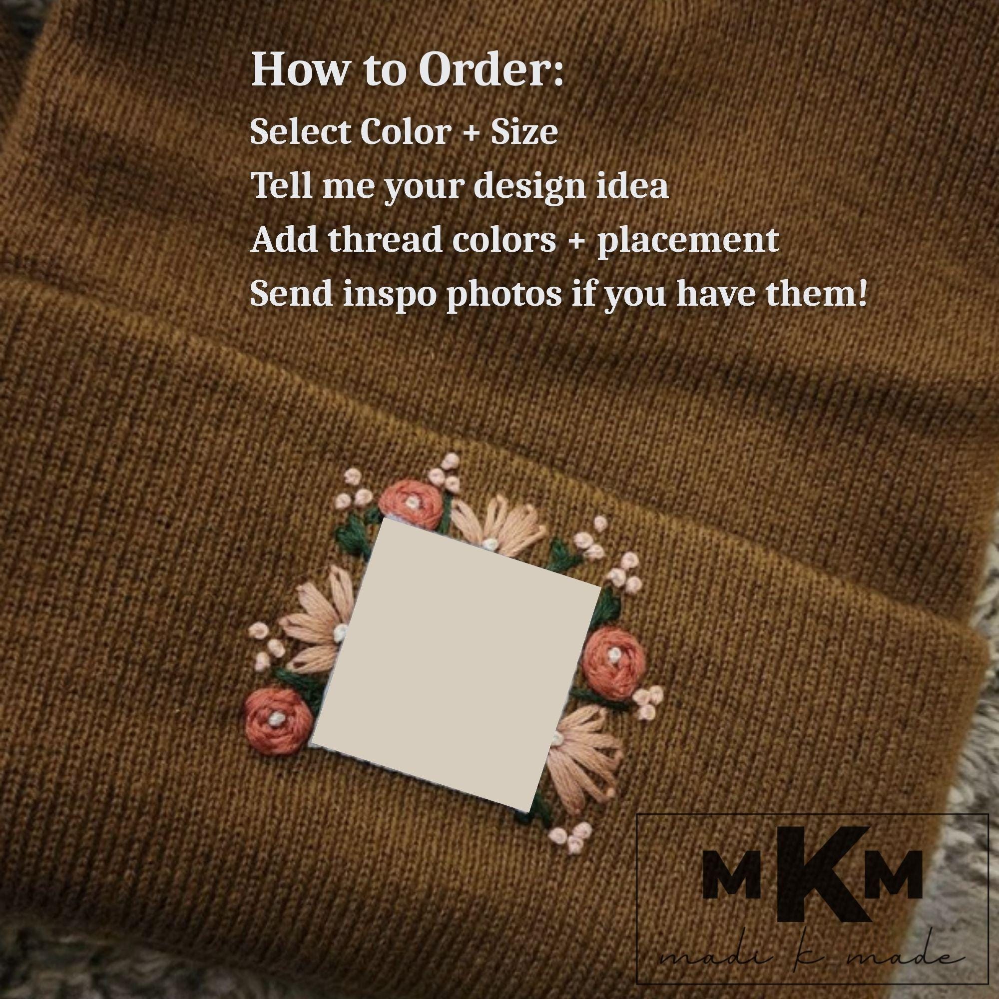 Custom Embroidered Beanie, Personalized Winter Hat, Name or Logo Hat, Adult, One Size, Knit Cuffed Beanie, Custom Designs, Gift for Him Her