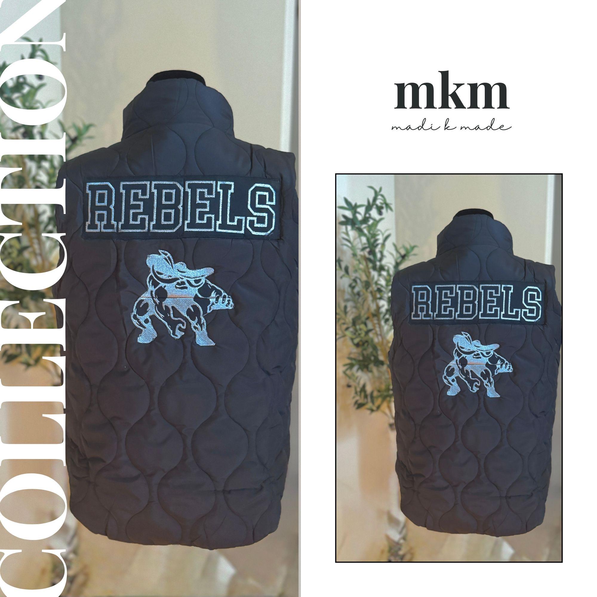 Personalized Sports Vest | Embroidered Spirit Wear | Game Day Outerwear
