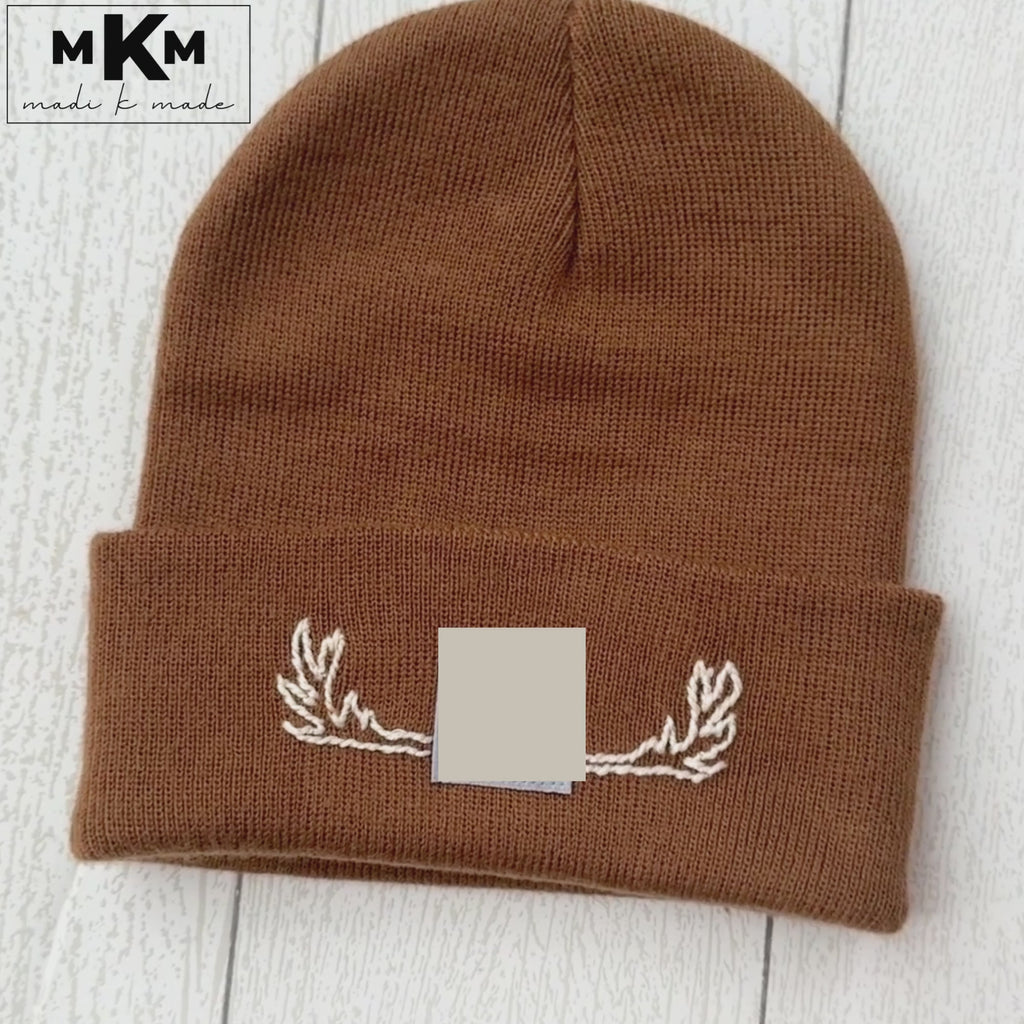 Custom Embroidered Beanie, Personalized Winter Hat, Name or Logo Hat, Adult, One Size, Knit Cuffed Beanie, Custom Designs, Gift for Him Her