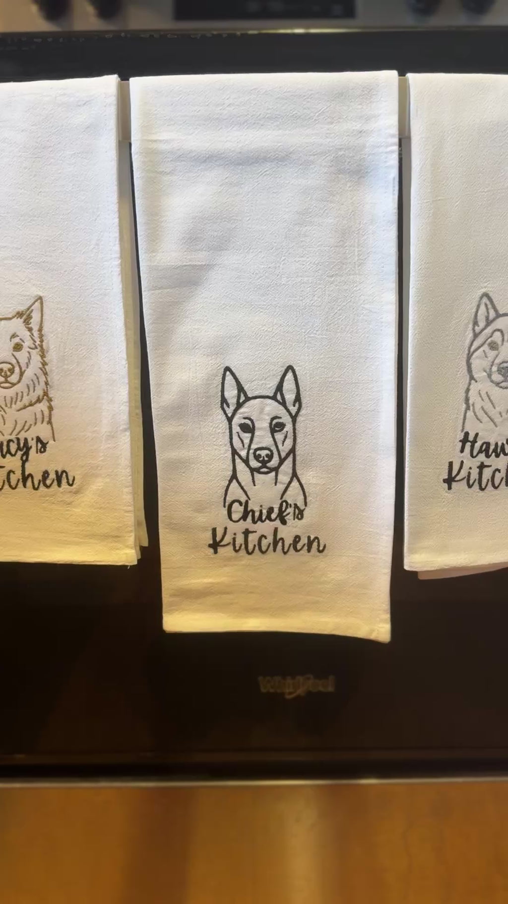 Customized Pet Flour Sack Towels - Personalized Towels featuring Your Beloved Pet's Name - Perfect for Dogs, Cats, and More - 30x30 Inches!